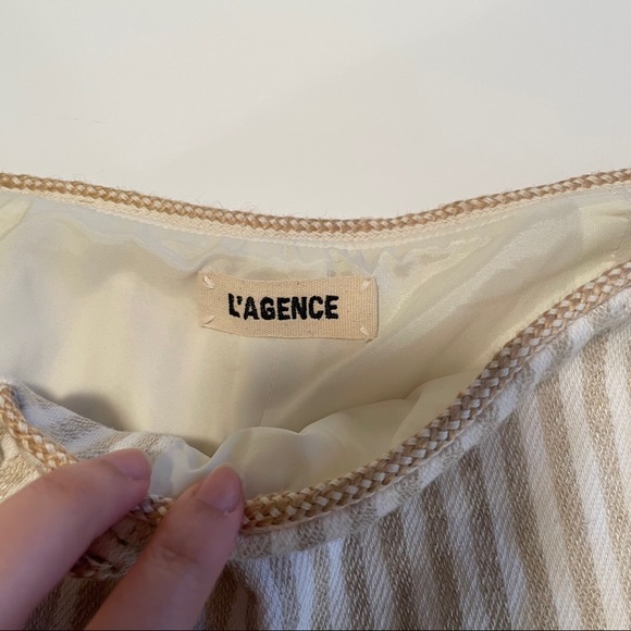 L’agence Striped Shorts with Braided Waist 4 - Picture 5 of 9
